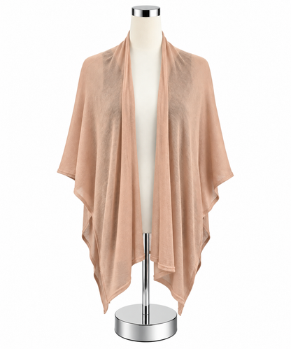 Nordstrom Rack Blush Pink Open Front Waterfall Shrug One Size
