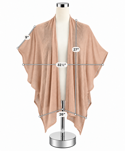 Nordstrom Rack Blush Pink Open Front Waterfall Shrug One Size