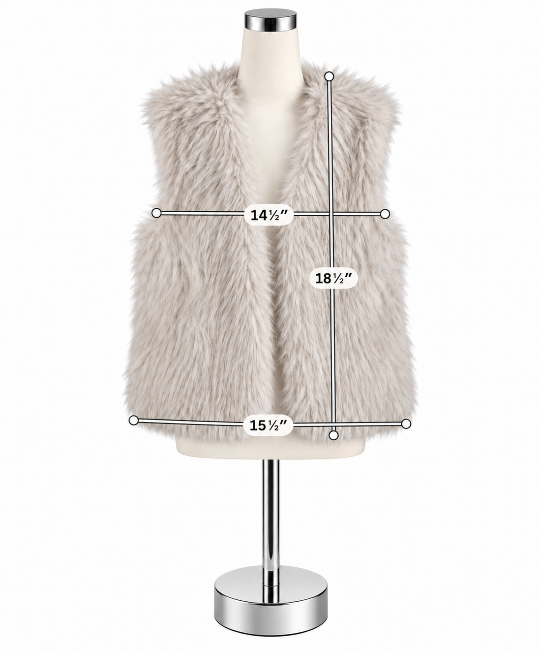 Molly Bracken Blush Pink Faux Fur Vest Size XS NWT