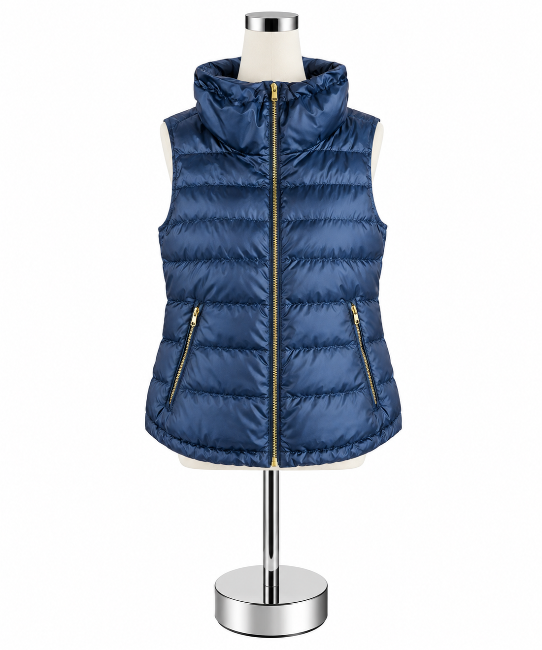 Lilly Pulitzer Hollie Reversible Down Puffer Vest Navy Blue Size Small