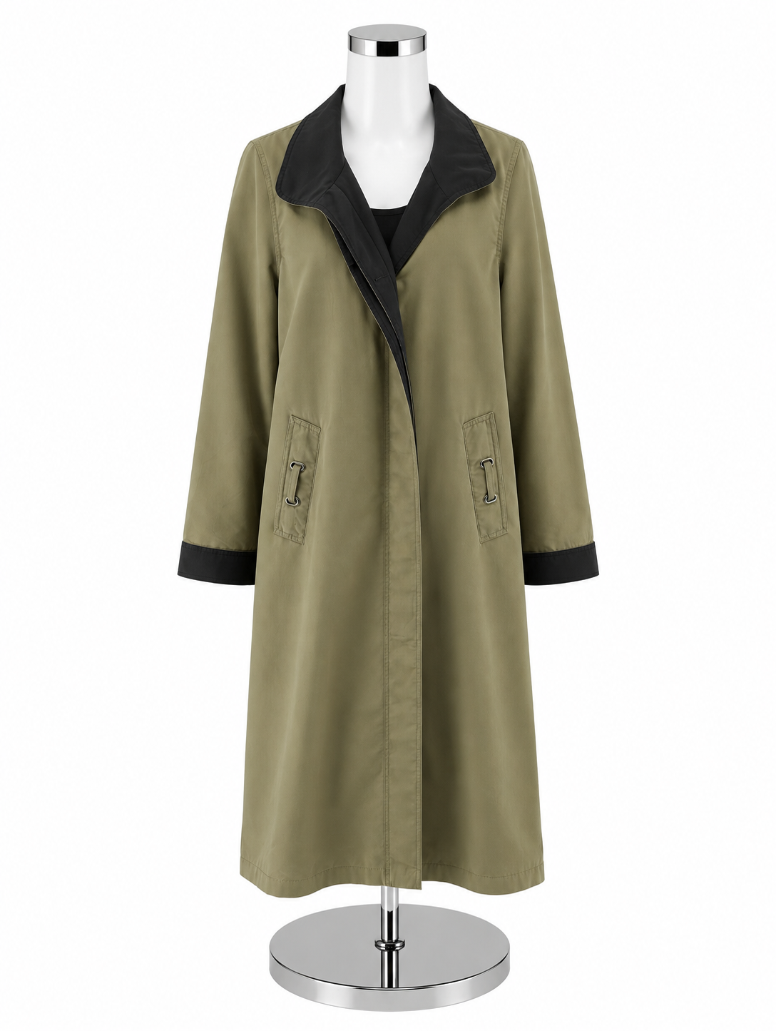 Chadwicks Olive Green All-Weather Trench Coat Detachable Liner | Petite Large - ONLINE ONLY
