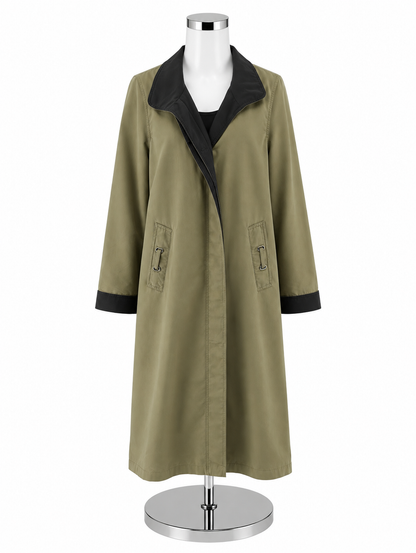 Chadwicks Olive Green All-Weather Trench Coat Detachable Liner | Petite Large - ONLINE ONLY
