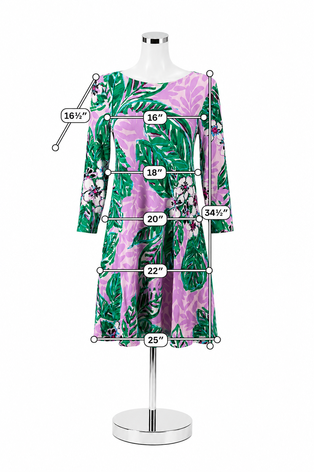 Lilly Pulitzer Lela Dress Tiki Palm Swing Dress Purple Green Size Small