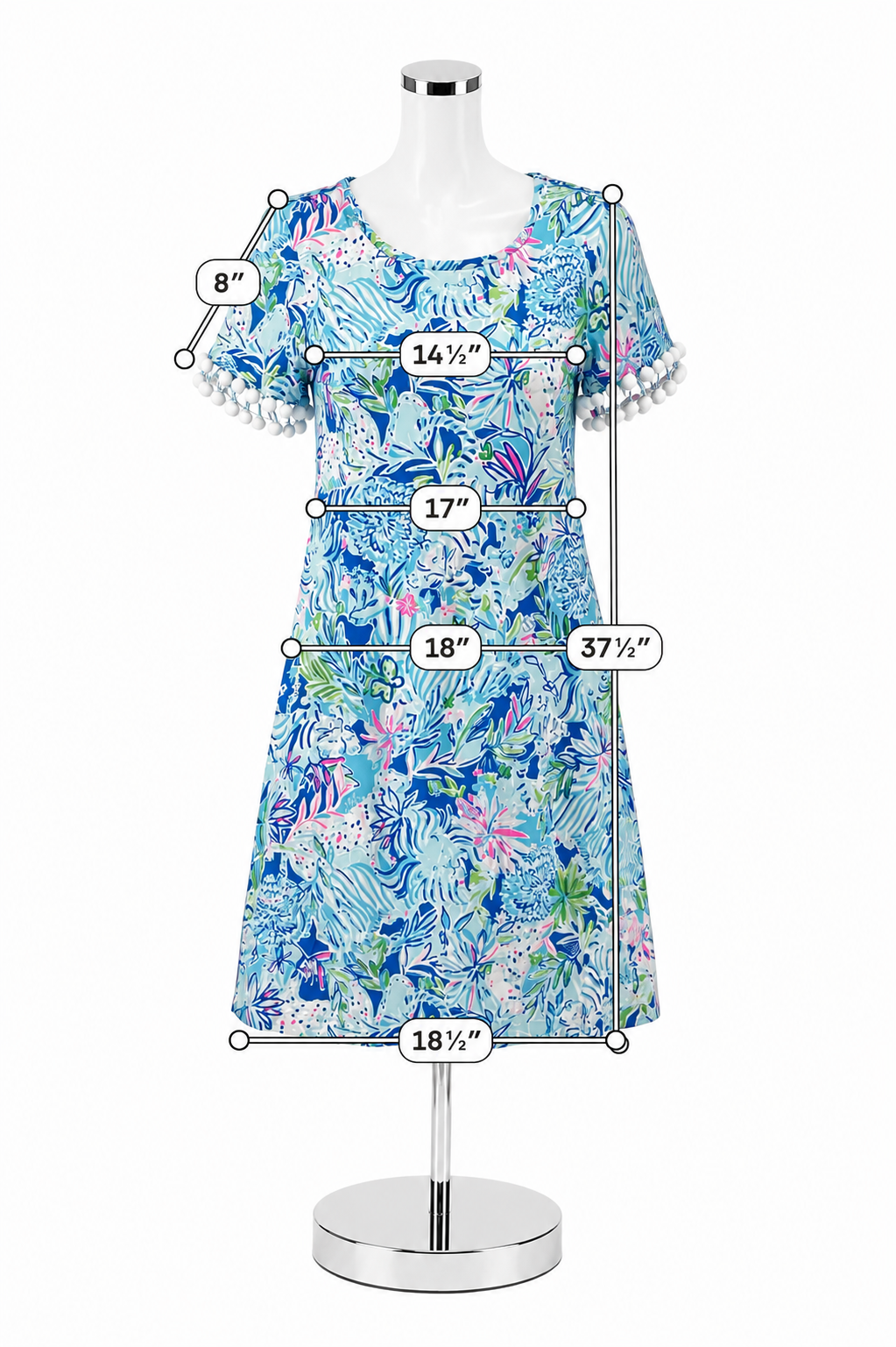 Lilly Pulitzer Skipper Popover Dress In A Squeeze Floral Pima Cotton Small