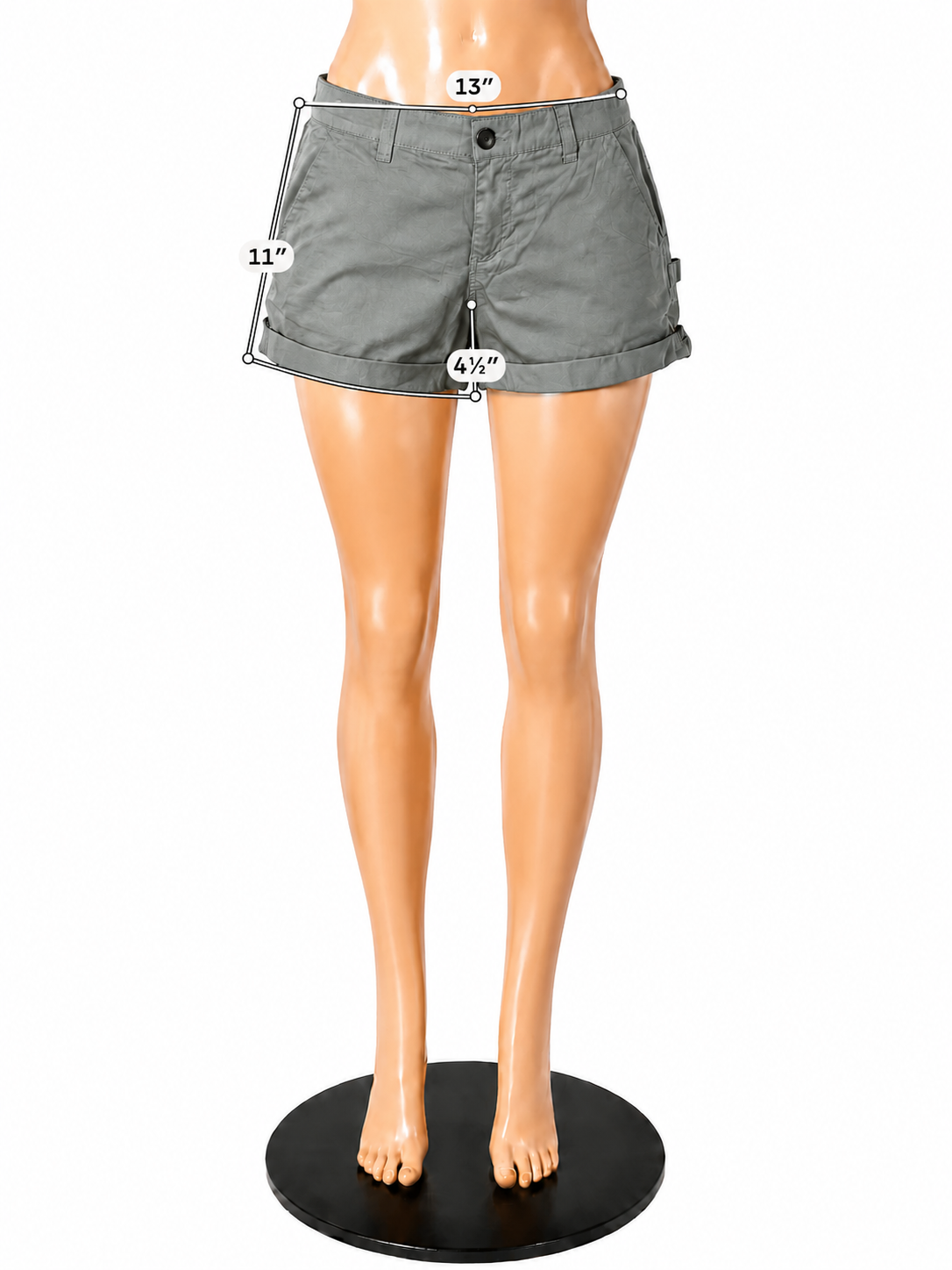 Boston Traders Marlen Cuffed Utility Shorts Olive Green Size 6 NWT