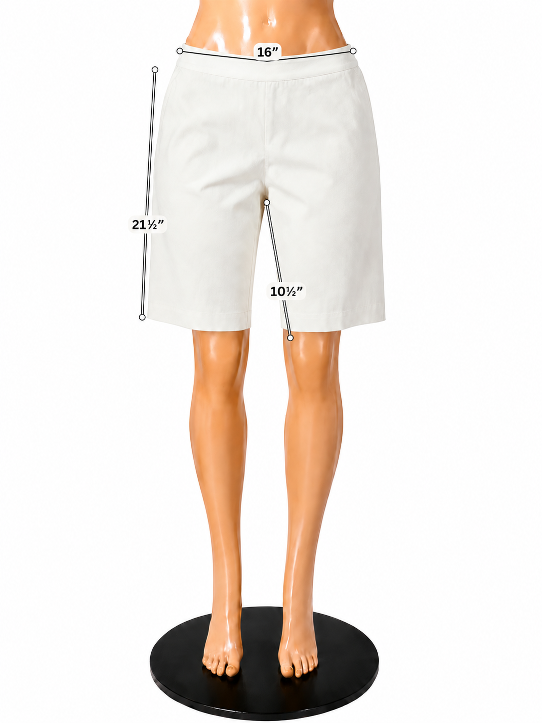 Charter Club White Tummy Control Bermuda Shorts Size Large NWT