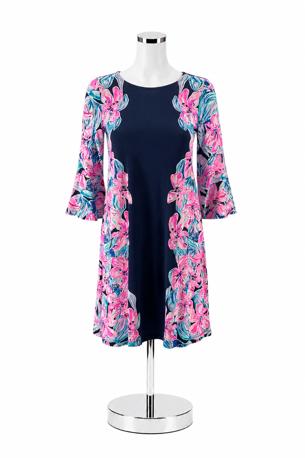 Lilly Pulitzer Karlie Tunic Dress XS New With Tags Navy Pink Floral