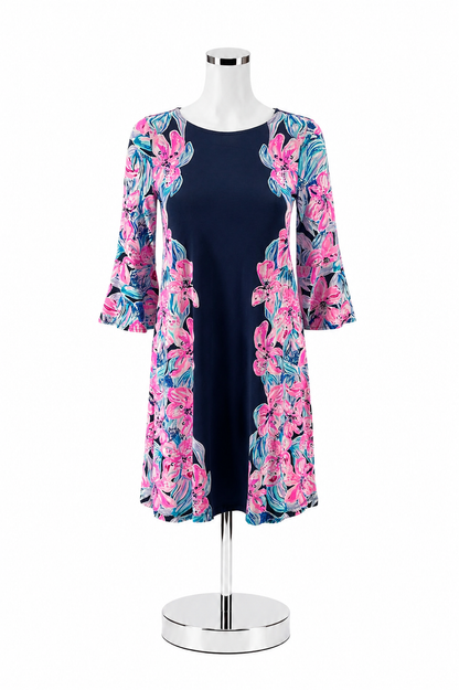 Lilly Pulitzer Karlie Tunic Dress XS New With Tags Navy Pink Floral