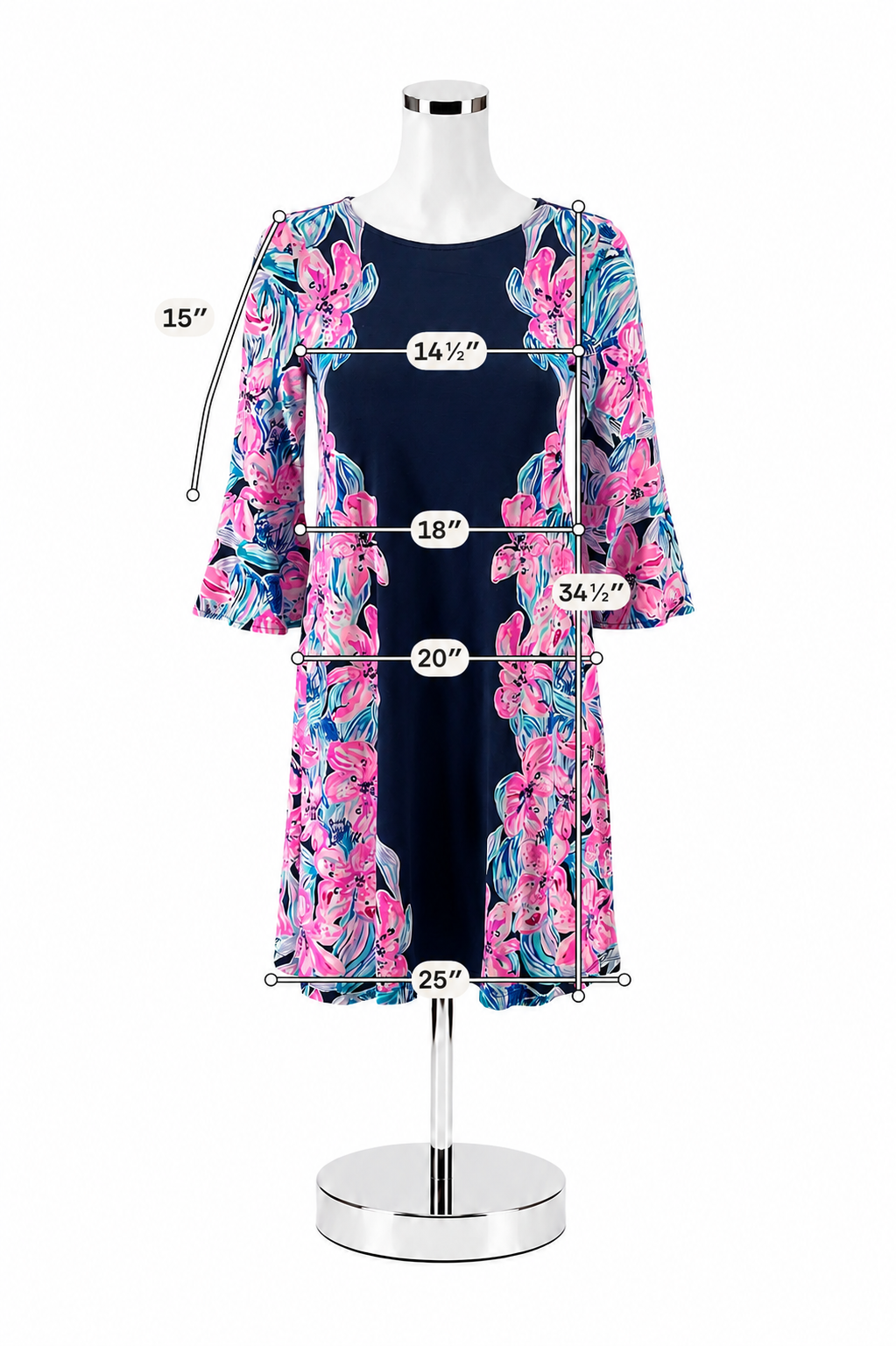 Lilly Pulitzer Karlie Tunic Dress XS New With Tags Navy Pink Floral