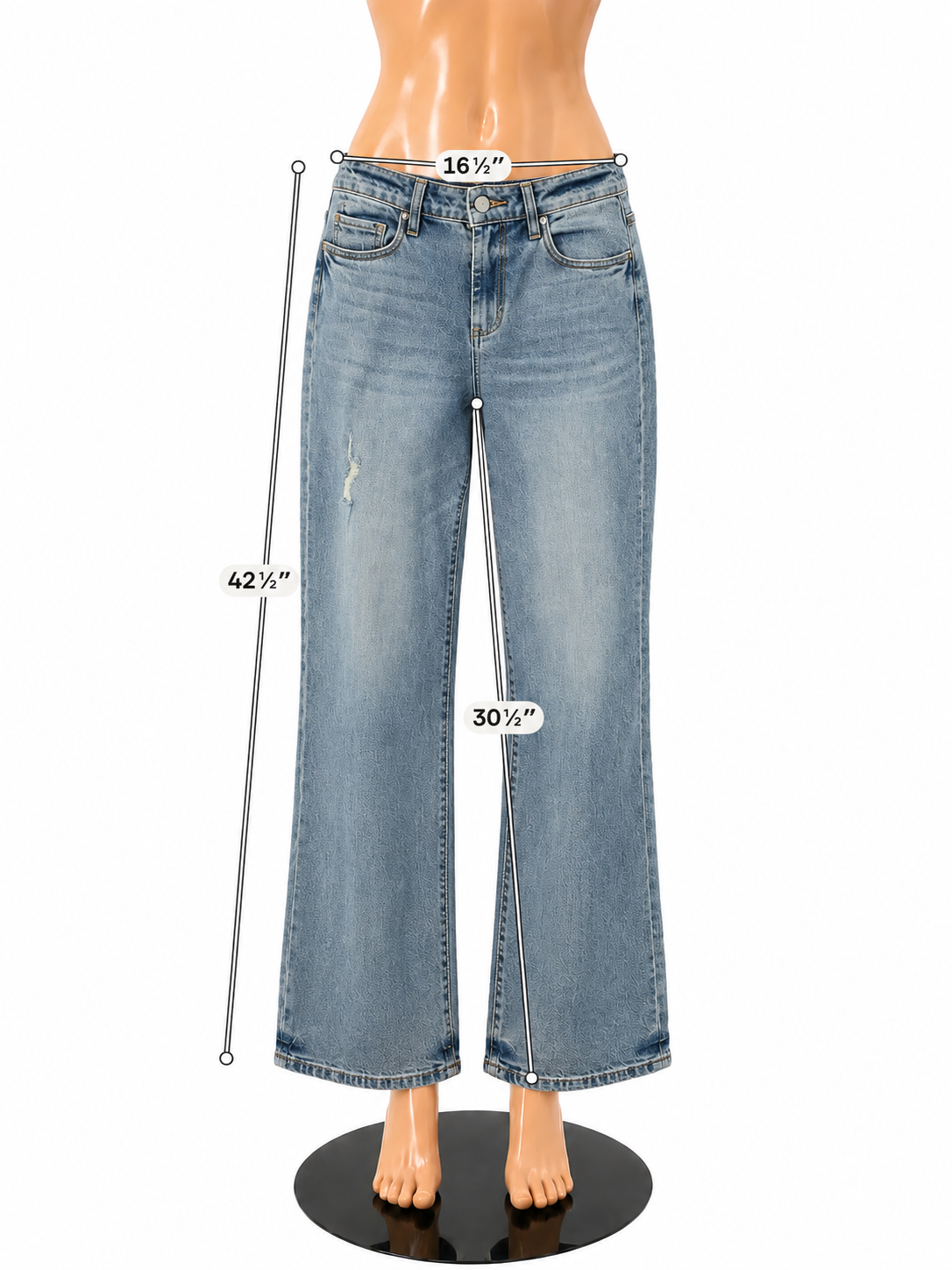 KUT from the Kloth Distressed Wide Leg Jeans Size 10 - ONLINE ONLY