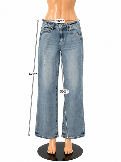 KUT from the Kloth Distressed Wide Leg Jeans Size 10 - ONLINE ONLY