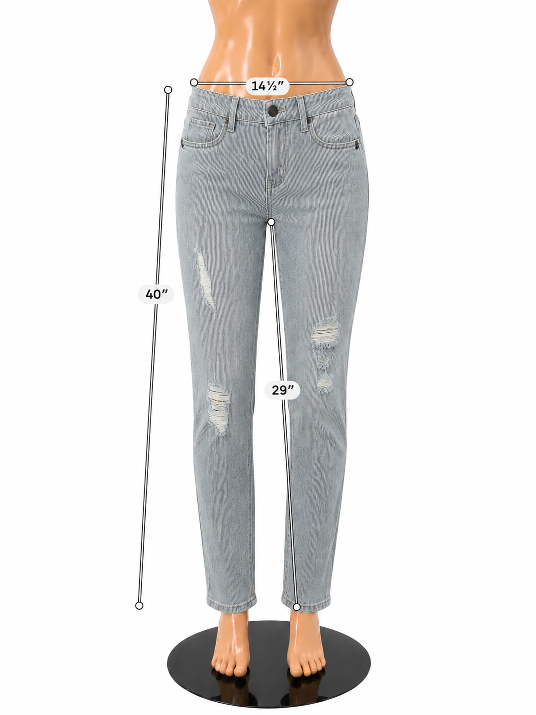 Parker Smith Ava Skinny Jeans White &amp;amp; Blue Stripe NWT | Size 2- ONLINE ONLY