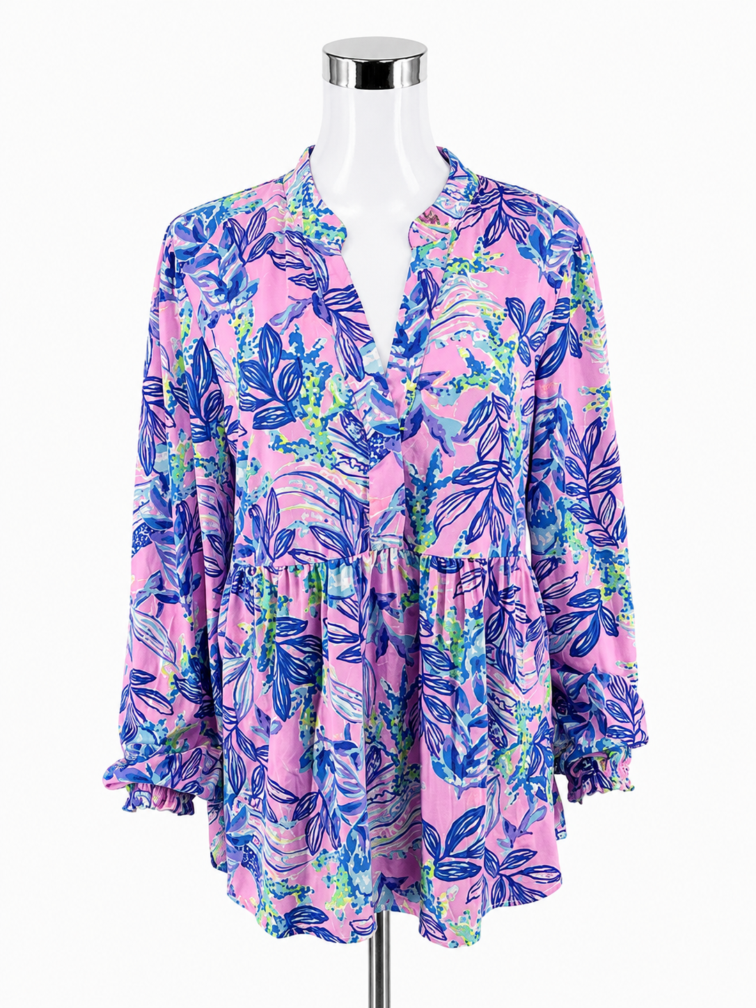 Lilly Pulitzer Arabelle Tunic Top Sink Or Swim Print Size Large