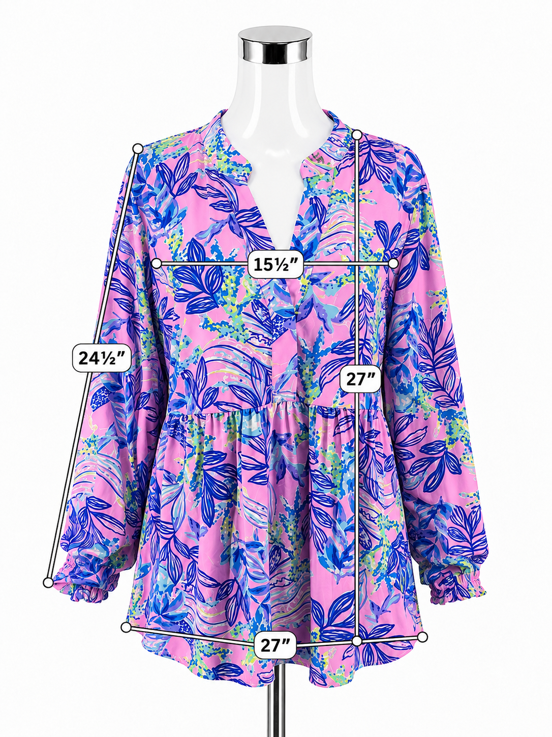 Lilly Pulitzer Arabelle Tunic Top Sink Or Swim Print Size Large