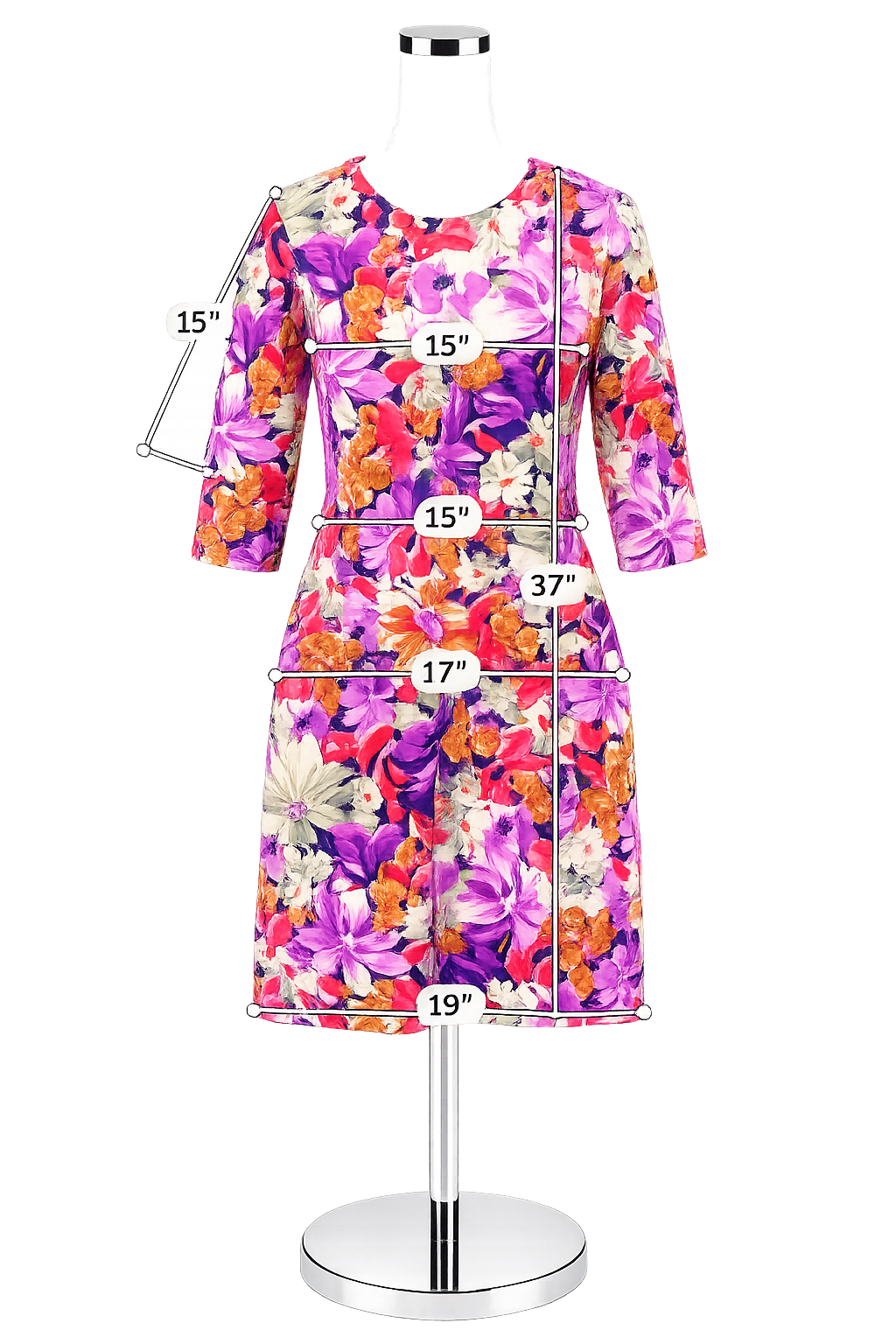 J. McLaughlin Catalina Cloth Floral Sheath Dress Pockets Purple Multi Size Medium