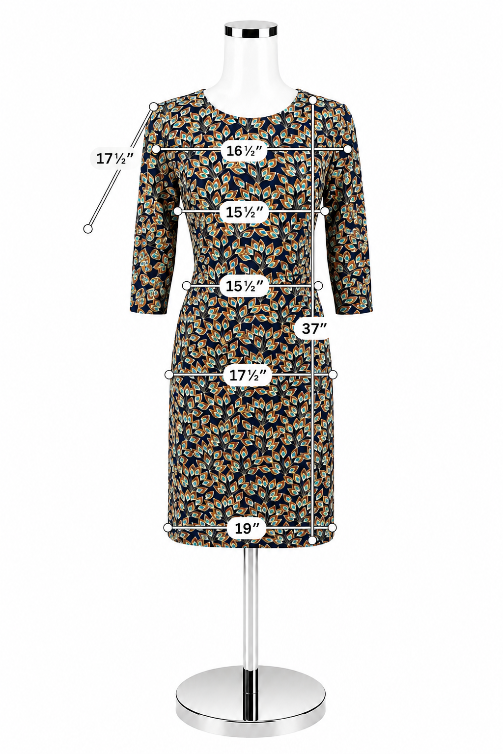J. McLaughlin Catalina Cloth Leaf Print Sheath Dress Navy Size Medium