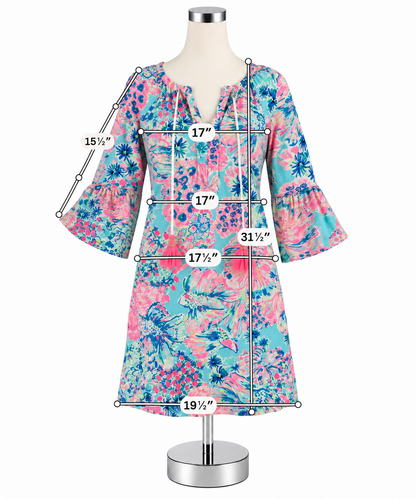 Lilly Pulitzer XXS Tunic Dress Multi Goombay Smashed Tropical Pre-Owned - ONLINE ONLY
