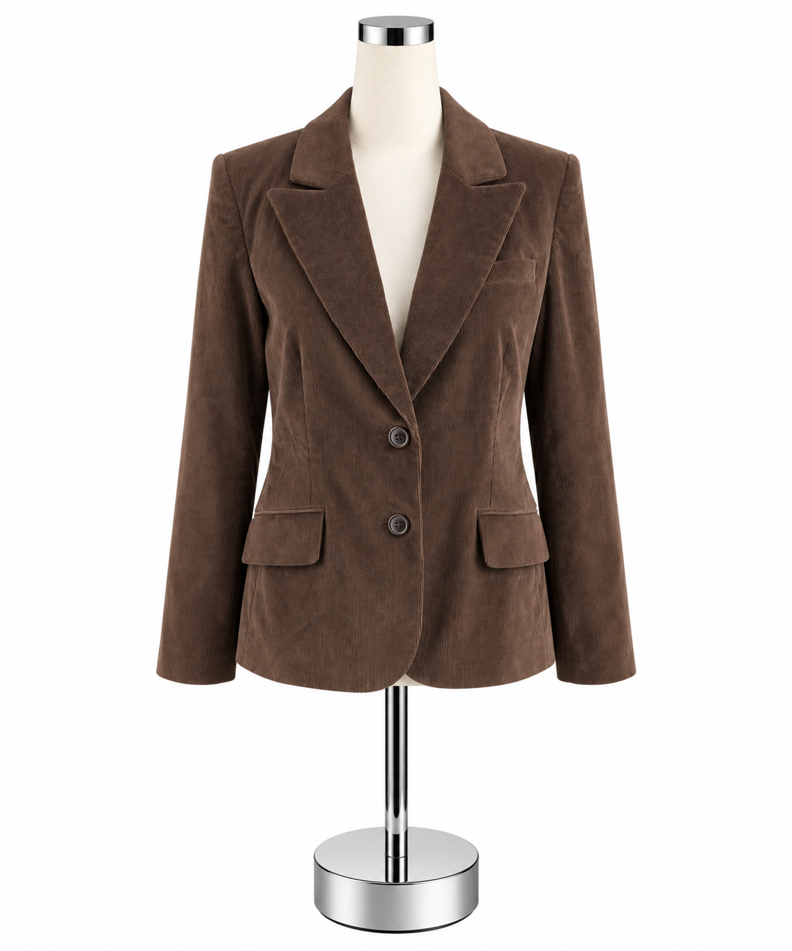 Rafaella Brown Stretch Corduroy Blazer Jacket Women&
