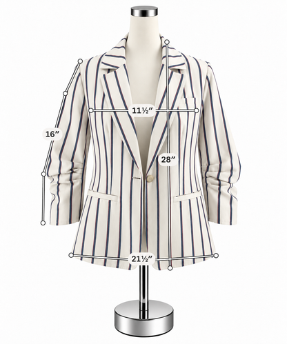 Tyler Boe Striped Cotton Linen Blazer Red White Blue Preppy Size 8