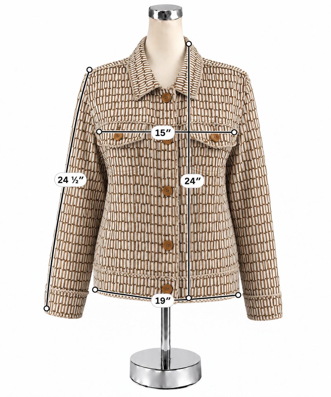 Tommy Bahama Two Palms Linen Raw Edge Jacket Tan Chain Link Print Size Medium