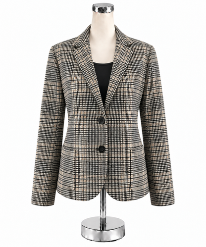 J.McLaughlin Houndstooth Blazer Jacket Tan &amp; Black | Size Medium NWT