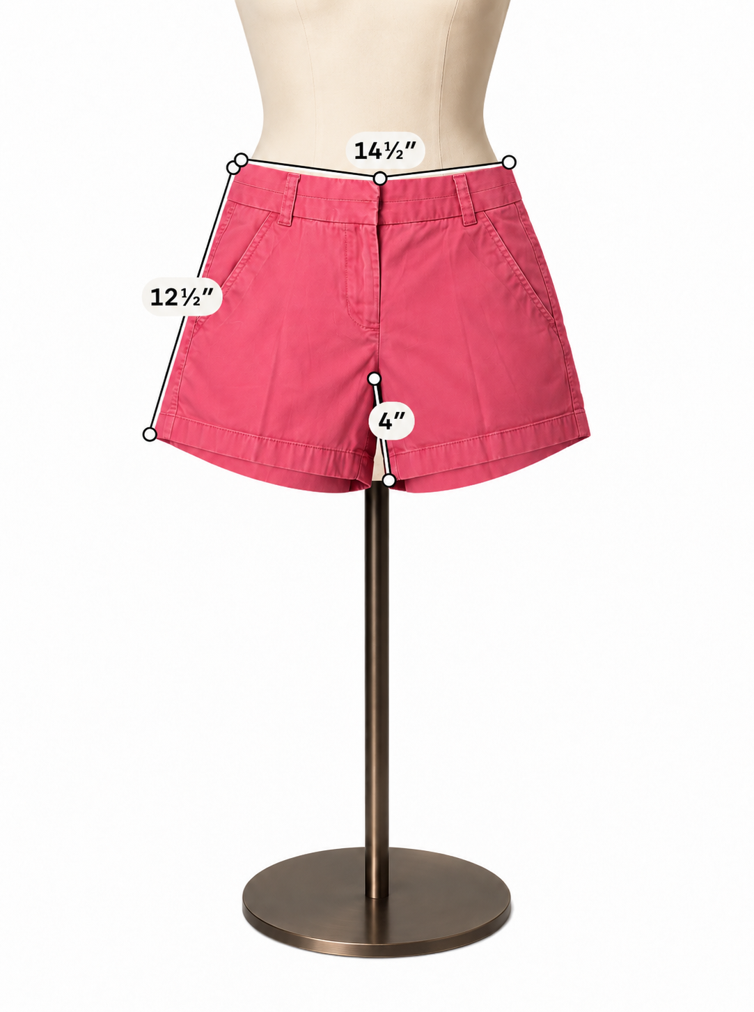J.Crew 4" Chino Shorts Coral Pink Size 4 - ONLINE ONLY