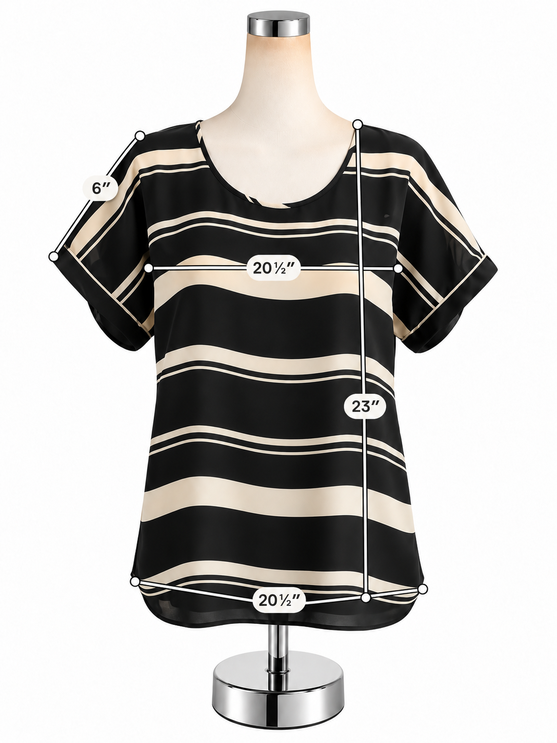 Banana Republic Breton Stripe Short Sleeve Top Black Cream Size Medium - ONLINE ONLY
