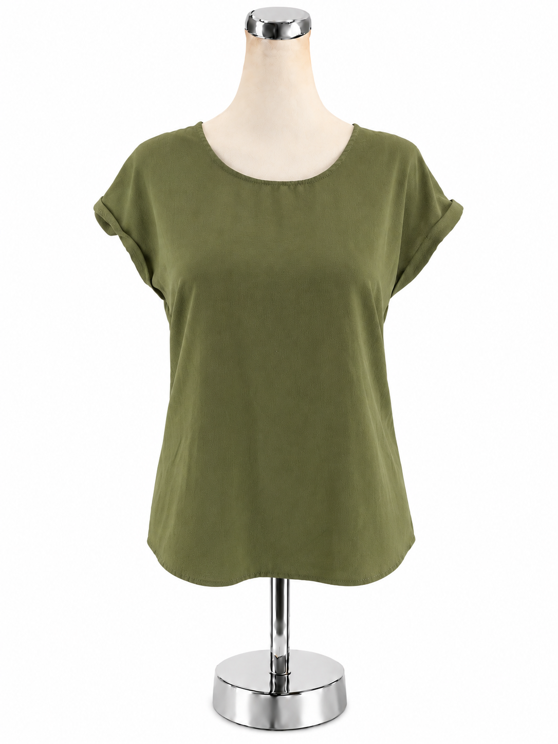 Olive + Oak Olive Green Crepe Cap Sleeve Blouse Top Size Small - ONLINE ONLY