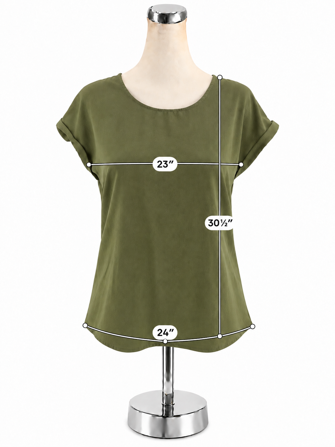 Olive + Oak Olive Green Crepe Cap Sleeve Blouse Top Size Small - ONLINE ONLY
