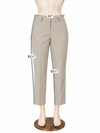 Talbots Hampshire Ankle Pant Size 12 Tan Stretch Career Trousers NWT - ONLINE ONLY