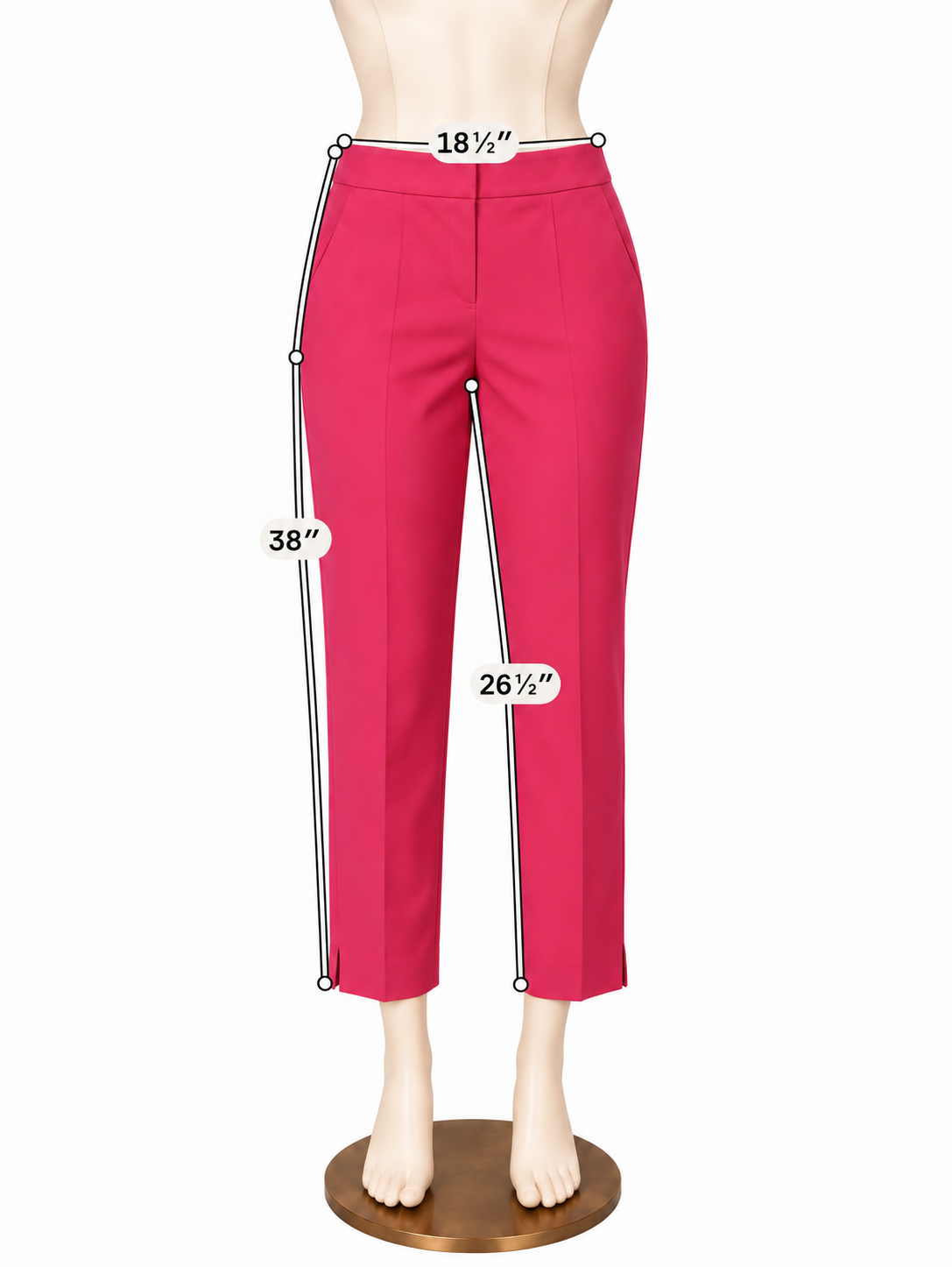 LOFT Marisa Skinny Ankle Pants Size 14 Fuchsia Pink Stretch - ONLINE ONLY