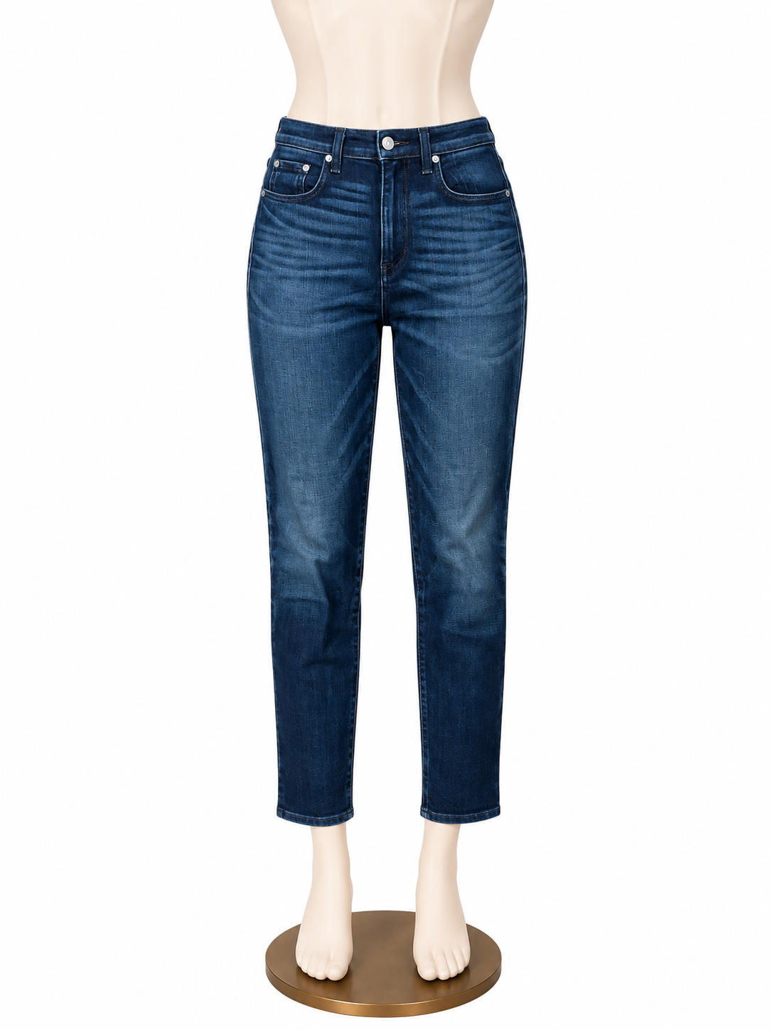 Rag &amp; Bone / Jean High Rise Skinny Ankle Raw Hem Jeans Dark Wash Size 28 - ONLINE ONLY