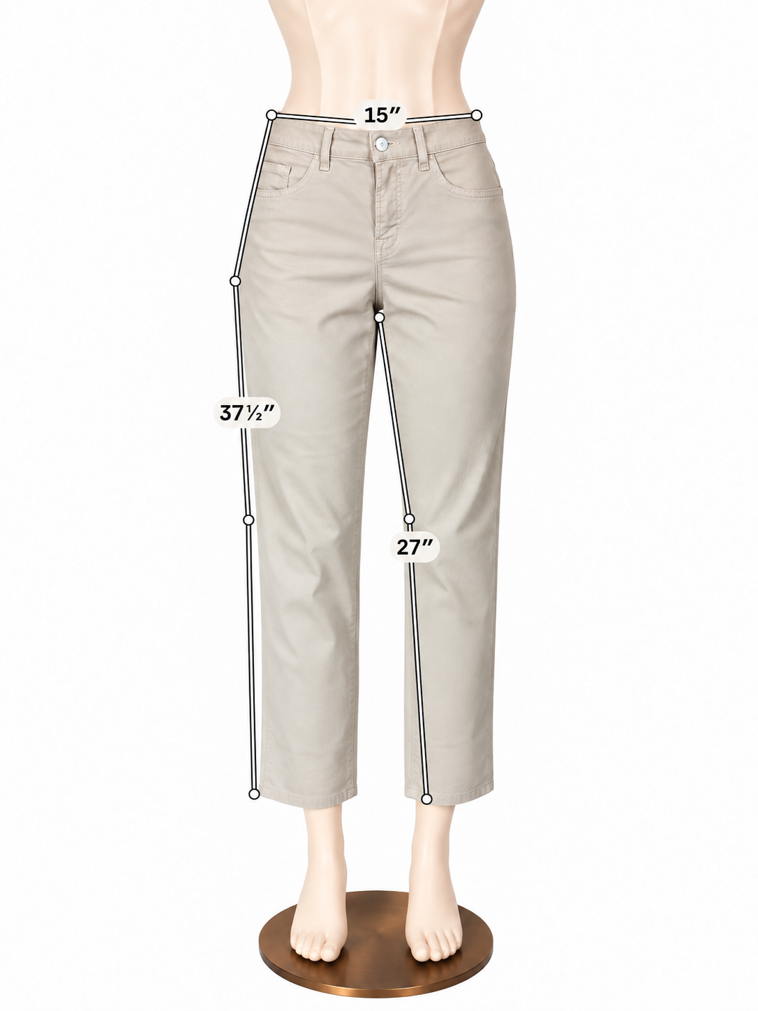 J Brand Mid-Rise Crop Skinny Jeans Stretch Twill Tan Size 29 - ONLINE ONLY