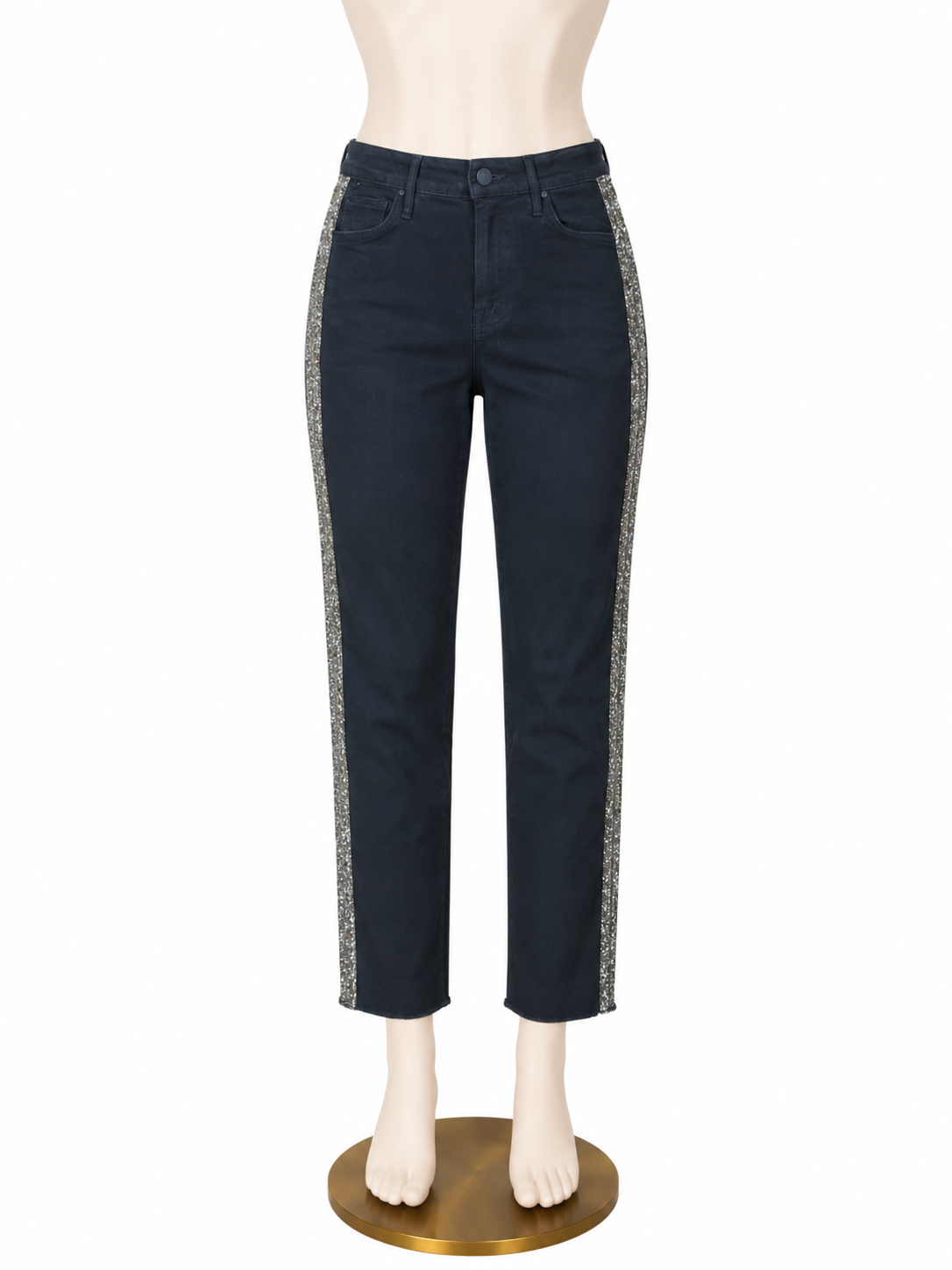 MOTHER The Looker Black Beaded Skinny Pants Size 4 - ONLINE ONLY