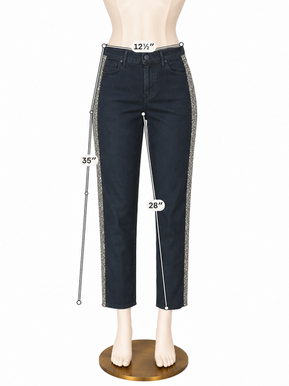 MOTHER The Looker Black Beaded Skinny Pants Size 4 - ONLINE ONLY