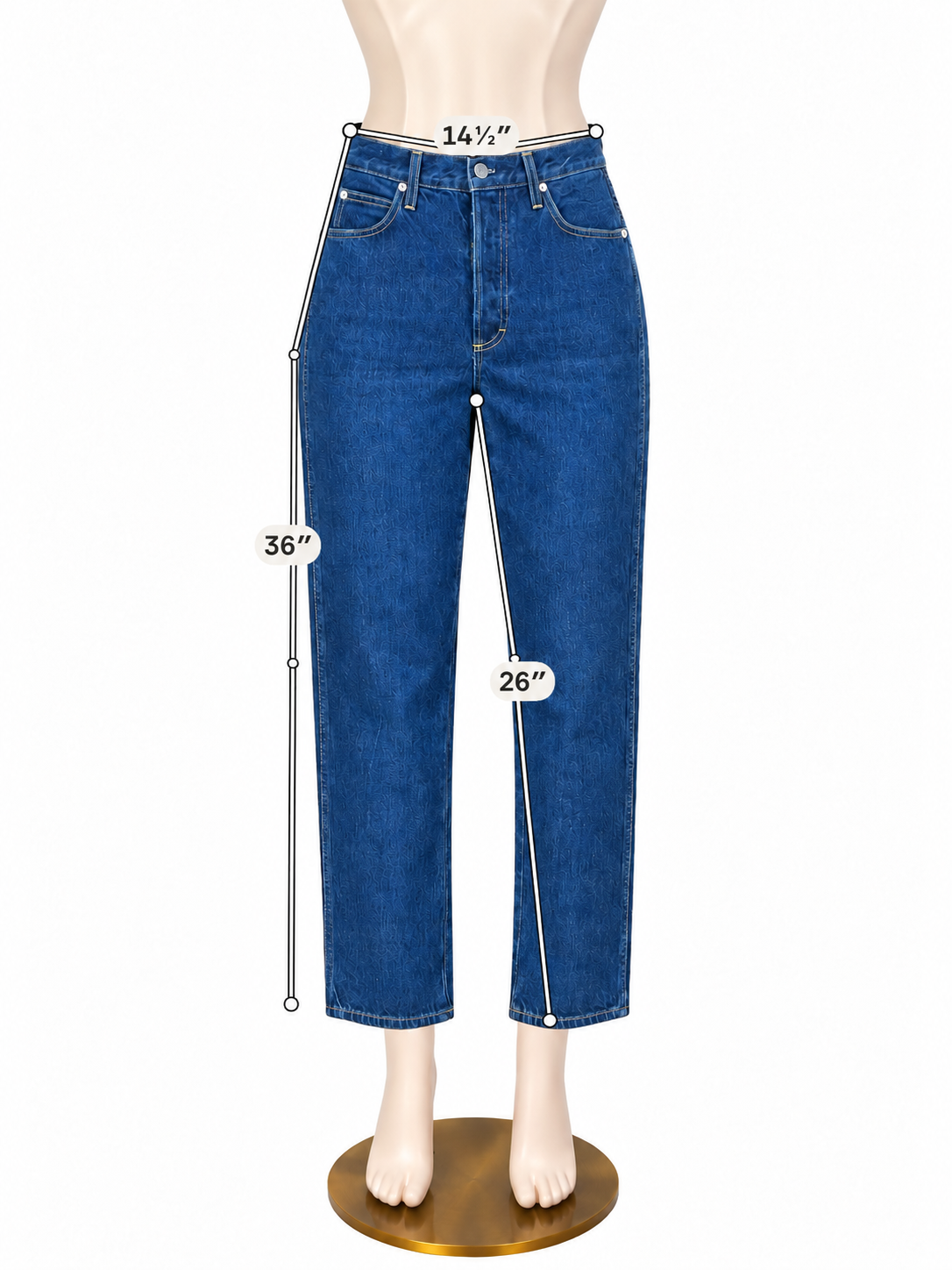 Amo Loverboy High Rise Straight Leg Crop Jeans Indie Blue Size 28 - ONLINE ONLY