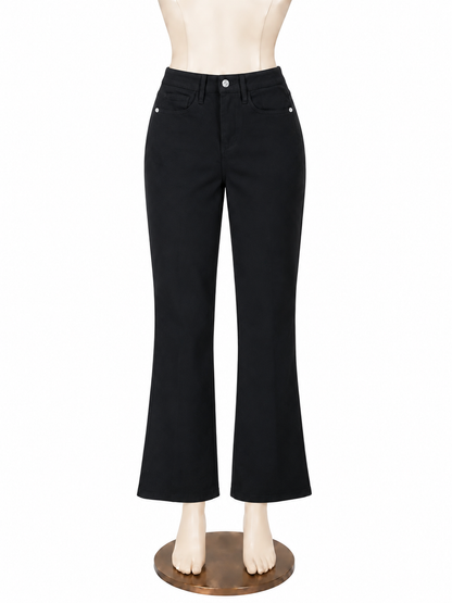 Frame Le Crop Mini Boot Jeans Mid Rise Black Film Noir Size 4 NWT - ONLINE ONLY