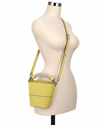 Sanctuary Just Chill Yellow Rope Handle Bucket Crossbody Bag