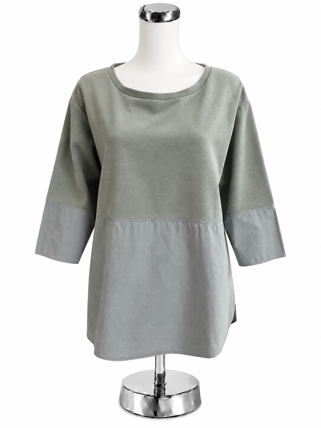 COS Minimalist 3/4 Sleeve Top Sage Green | Size M - Downstairs