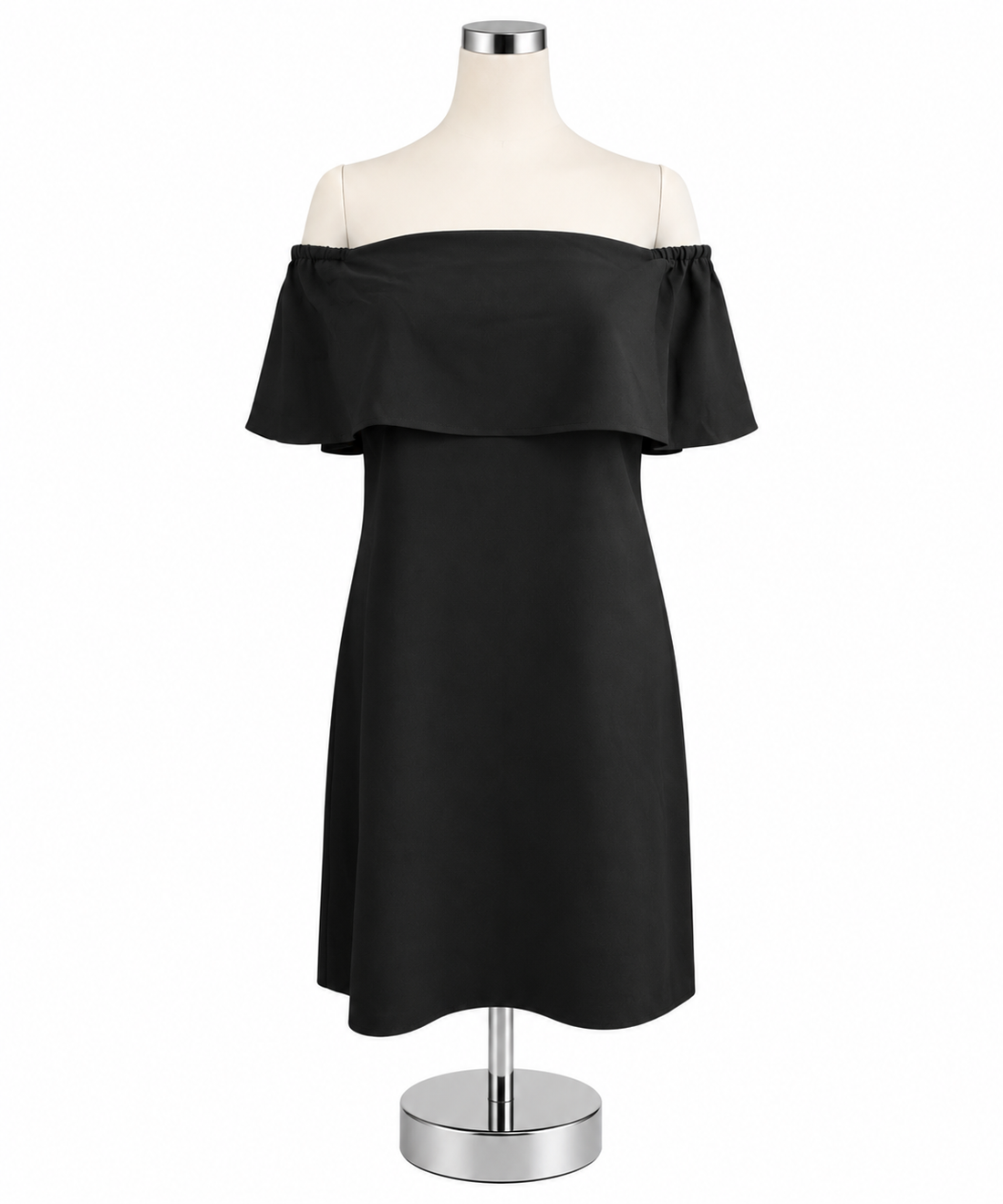 Charles Henry Off The Shoulder Ruffle Little Black Dress | Size Small | NWT - ONLINE ONLY