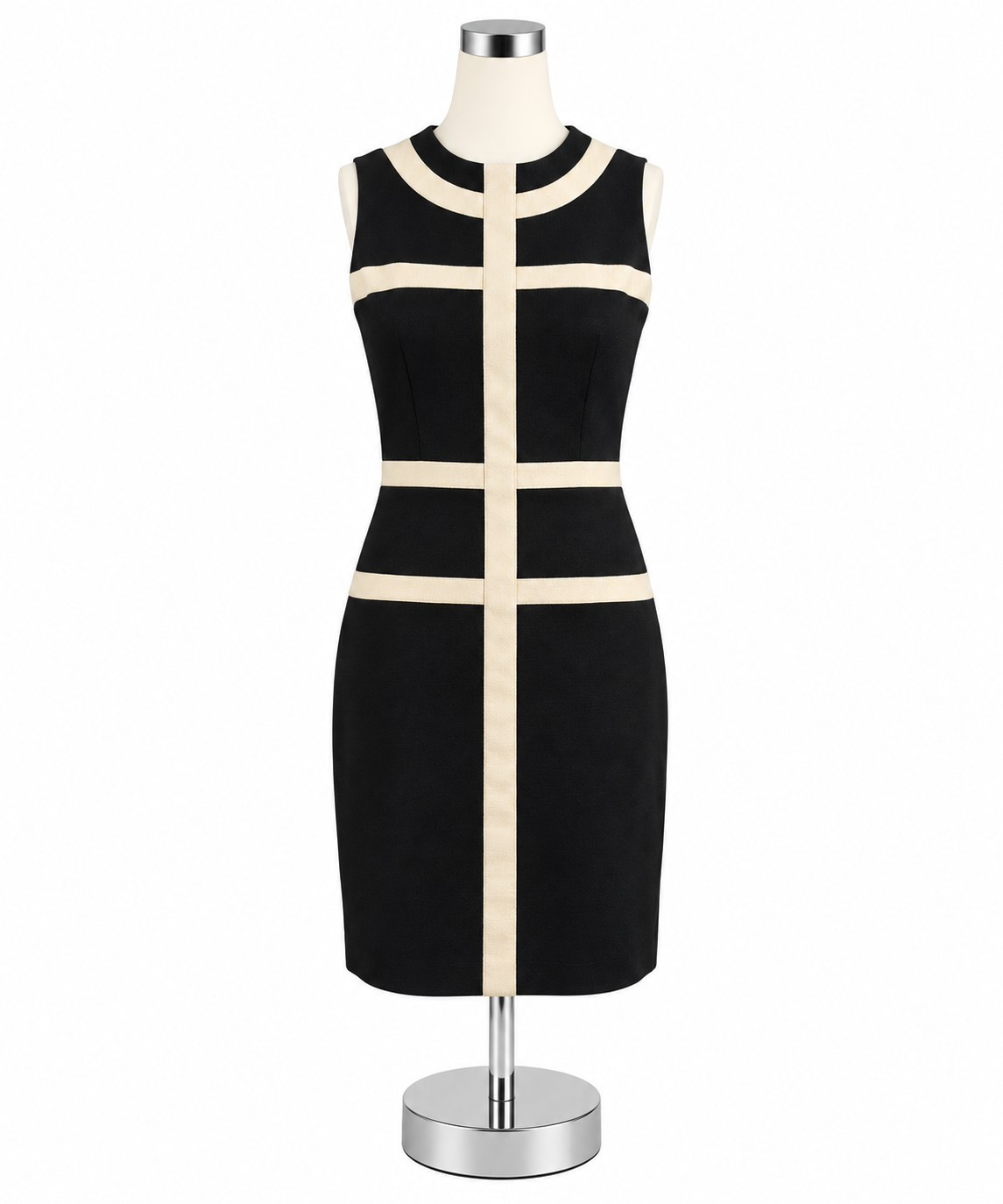 Eleen Vintage 100% Wool Colorblock Sheath Dress | Size 8 | Made in USA - ONLINE ONLY