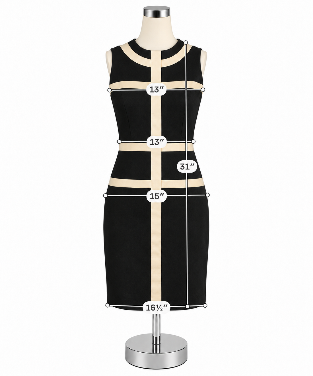 Eleen Vintage 100% Wool Colorblock Sheath Dress | Size 8 | Made in USA - ONLINE ONLY