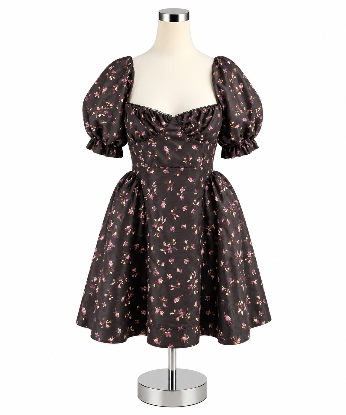 Maeve Anthropologie Smocked Taffeta Floral Mini Dress Size Small NWT