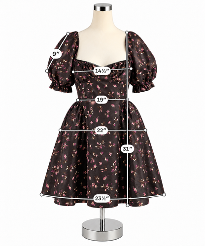 Maeve Anthropologie Smocked Taffeta Floral Mini Dress Size Small NWT