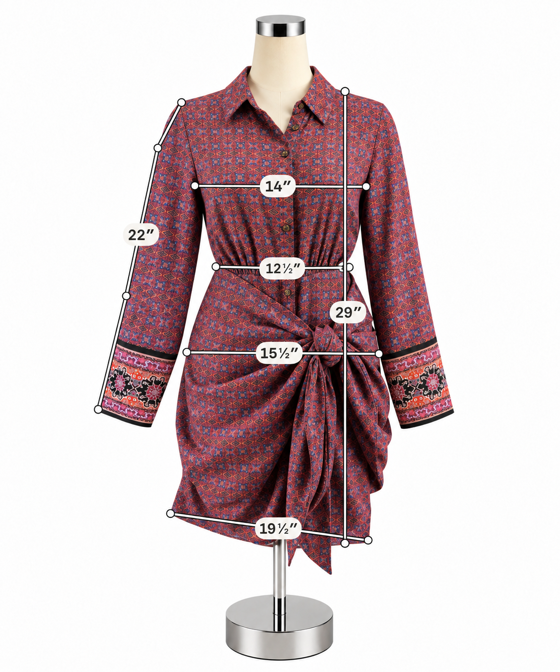 Free People Tell Tale Tunic Mini Dress XS Mosaic Print Boho