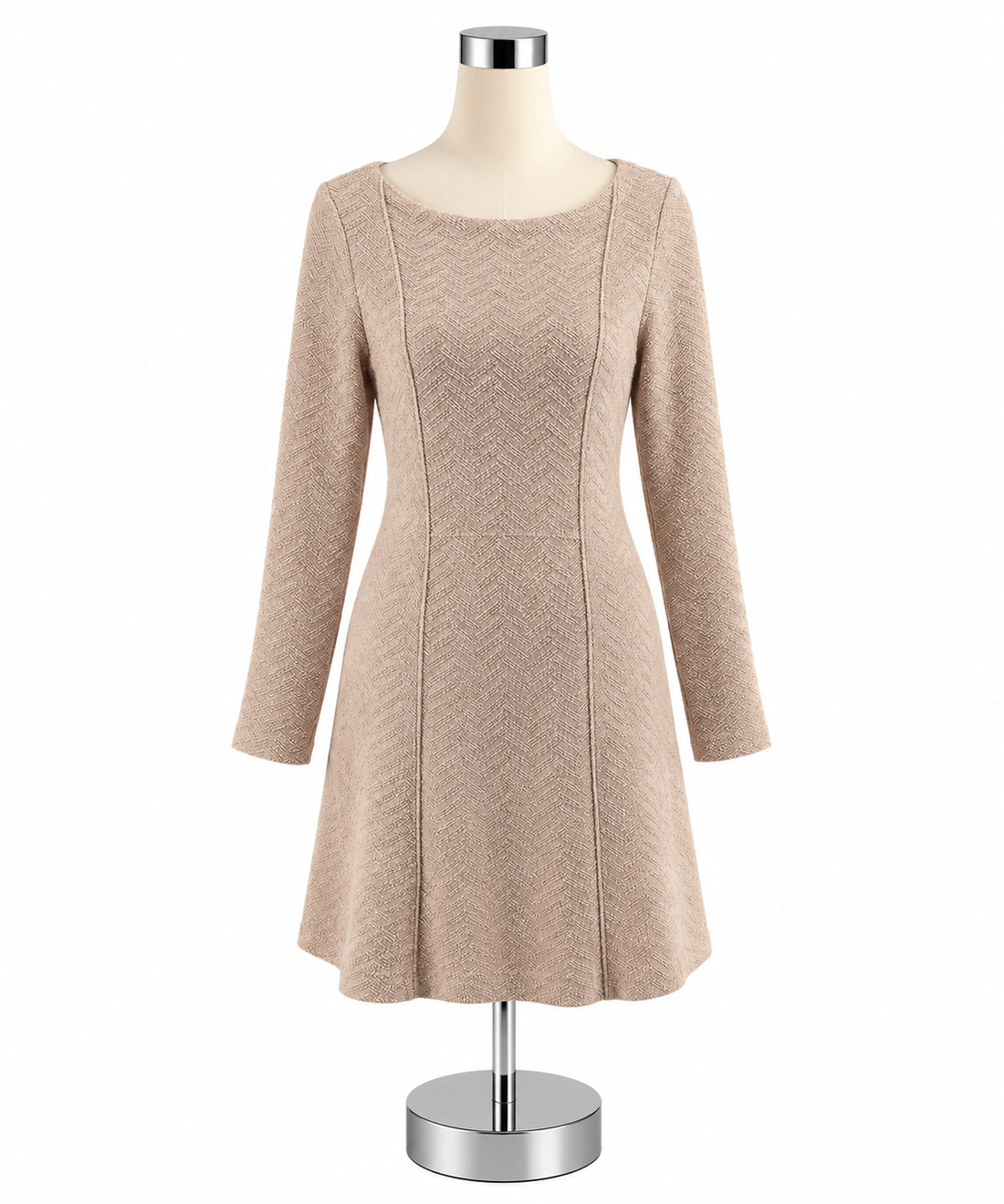 Saturday Sunday by Anthropologie Chevron Textured Sweater Dress Size Medium