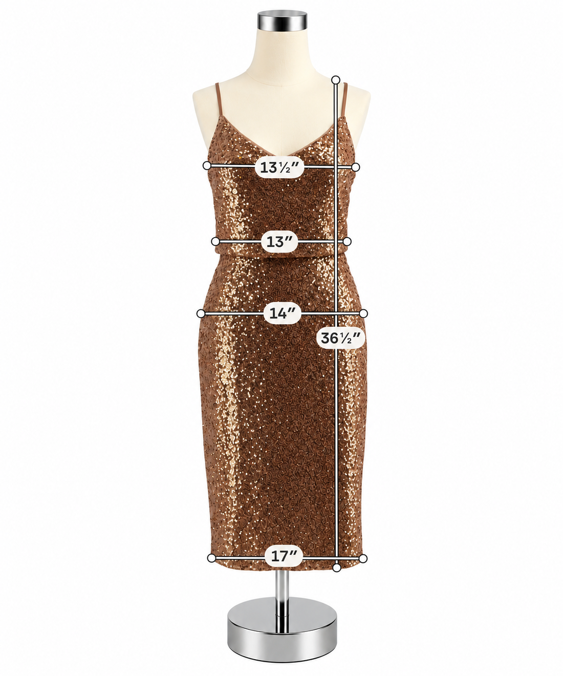 Jenny Yoo Collection Cleo Rose Gold Sequin V-Neck Gown Dress Size 6