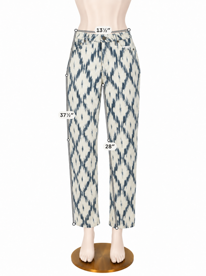 PAIGE Verdugo Ultra Skinny Ankle Jeans Alexandria Ikat Print Size 28 / 6 - ONLINE ONLY