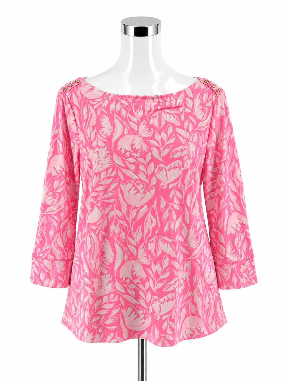 Lilly Pulitzer Chillylilly Marlina Tunic Top Pink White XL