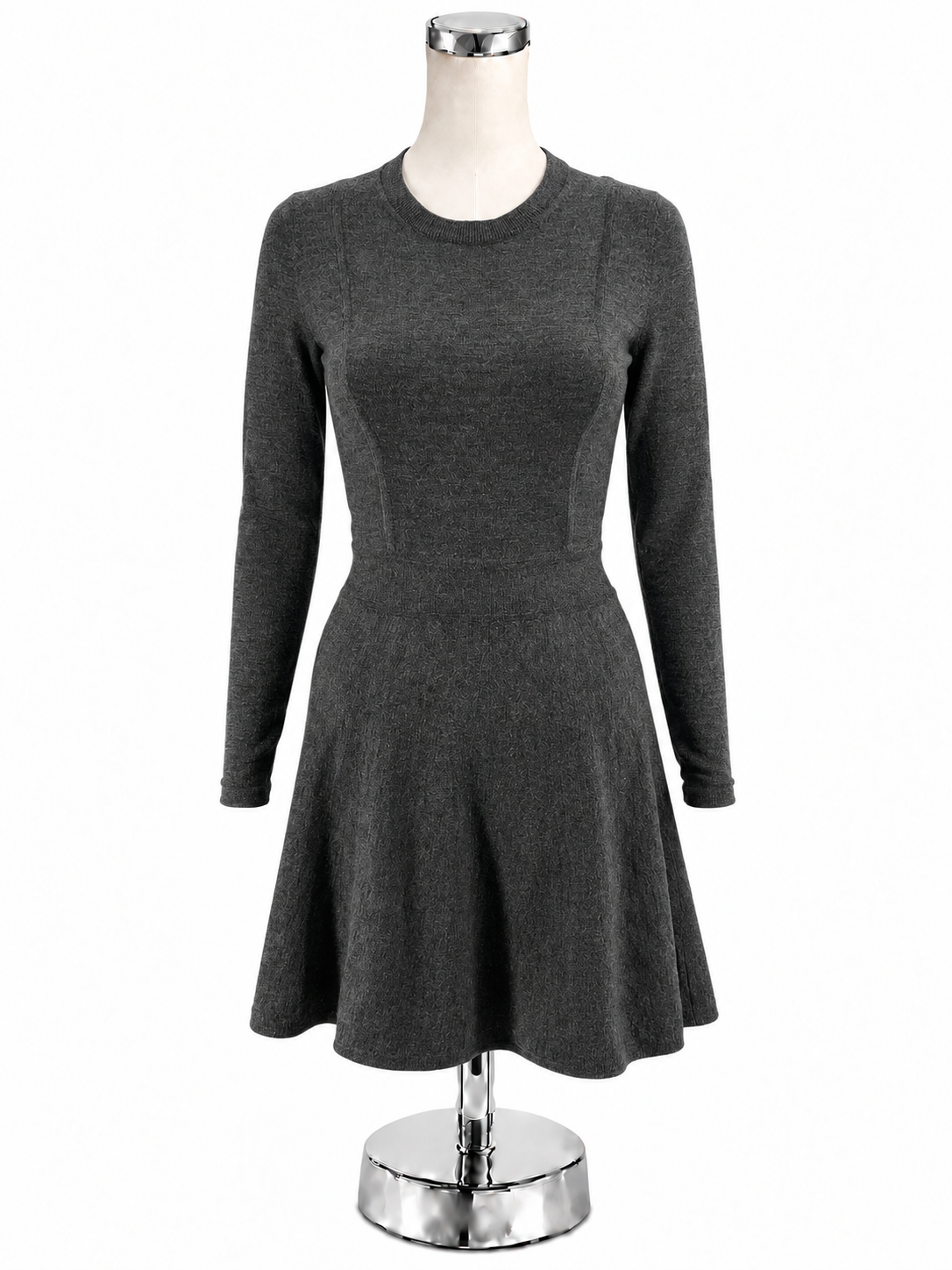 Theory Wool Blend A-Line Sweater Dress Charcoal Gray Petite NWT Size Petite